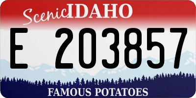 ID license plate E203857