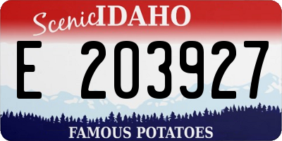 ID license plate E203927