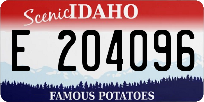 ID license plate E204096