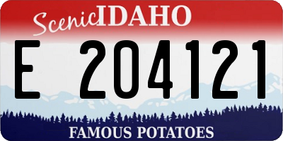 ID license plate E204121