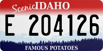 ID license plate E204126