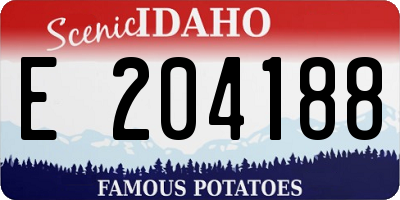 ID license plate E204188