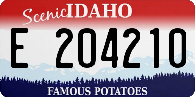 ID license plate E204210