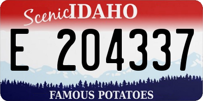 ID license plate E204337