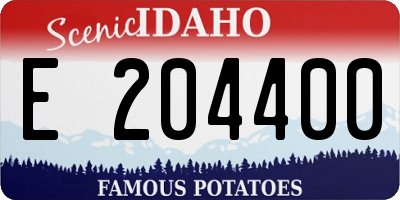 ID license plate E204400