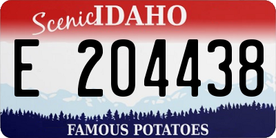 ID license plate E204438