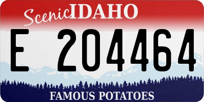 ID license plate E204464