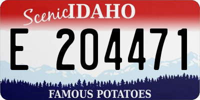 ID license plate E204471