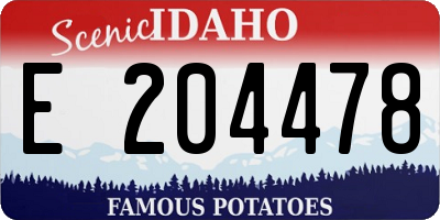 ID license plate E204478