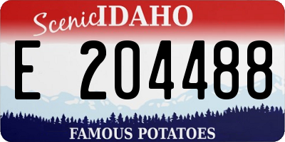 ID license plate E204488