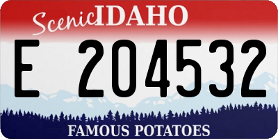 ID license plate E204532