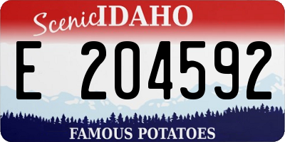ID license plate E204592