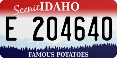 ID license plate E204640