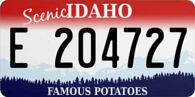 ID license plate E204727