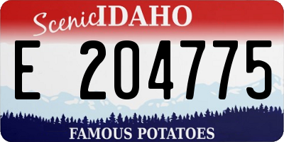 ID license plate E204775