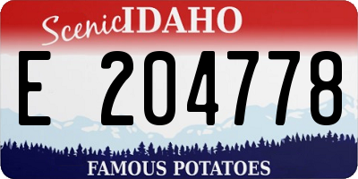 ID license plate E204778