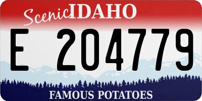 ID license plate E204779