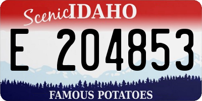 ID license plate E204853