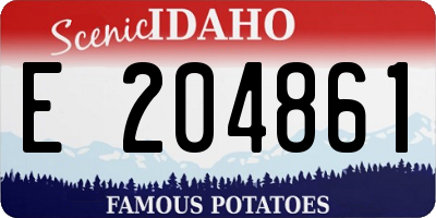 ID license plate E204861