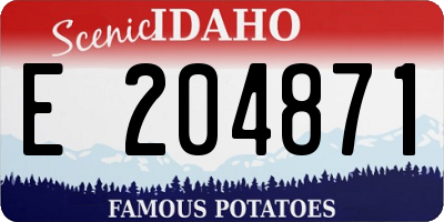 ID license plate E204871