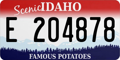 ID license plate E204878