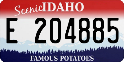 ID license plate E204885
