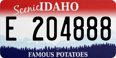 ID license plate E204888