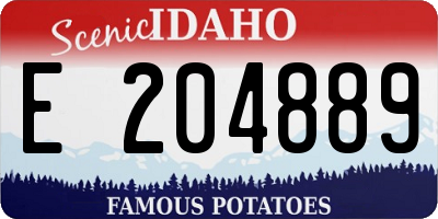 ID license plate E204889