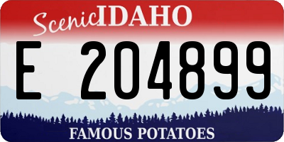 ID license plate E204899