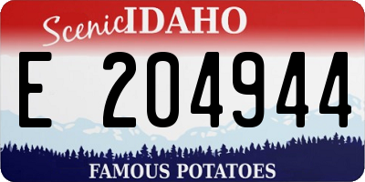 ID license plate E204944