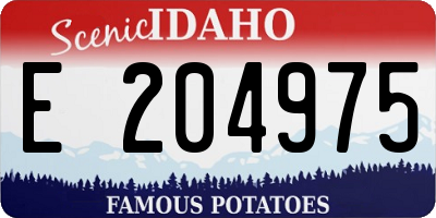 ID license plate E204975