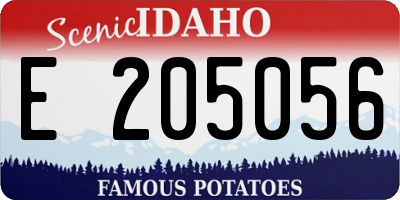 ID license plate E205056