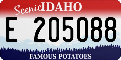 ID license plate E205088