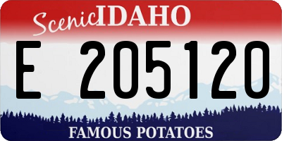 ID license plate E205120