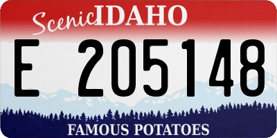 ID license plate E205148