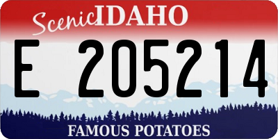 ID license plate E205214