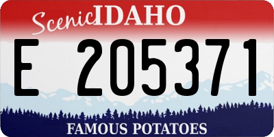 ID license plate E205371