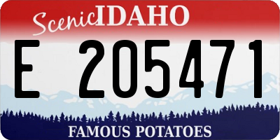 ID license plate E205471