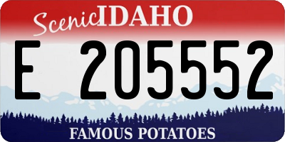 ID license plate E205552