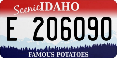 ID license plate E206090