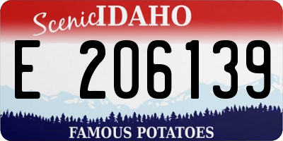 ID license plate E206139