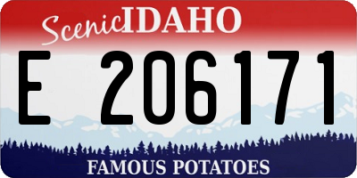 ID license plate E206171