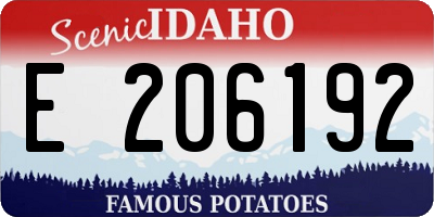 ID license plate E206192