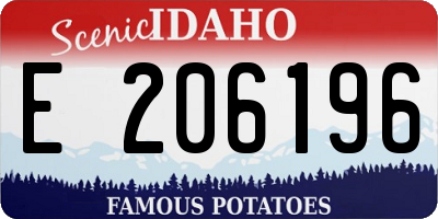 ID license plate E206196