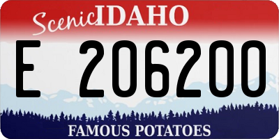 ID license plate E206200