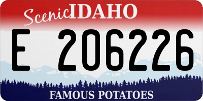 ID license plate E206226