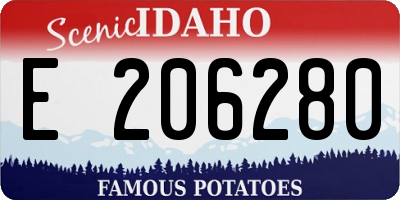 ID license plate E206280