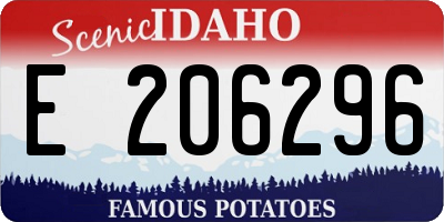 ID license plate E206296