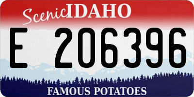 ID license plate E206396