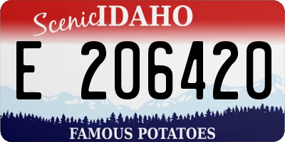 ID license plate E206420